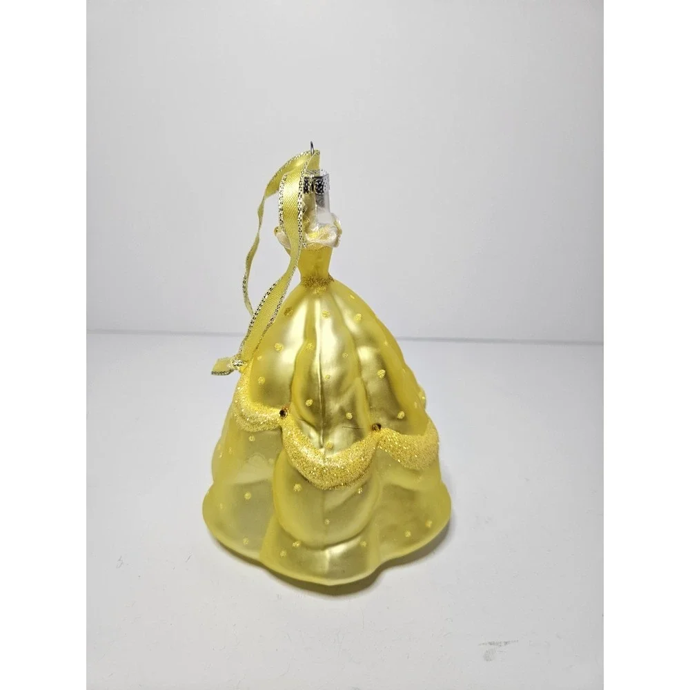 Hallmark Disney Princess Belle Blown Glass Dress Ornament Beauty and the Beast